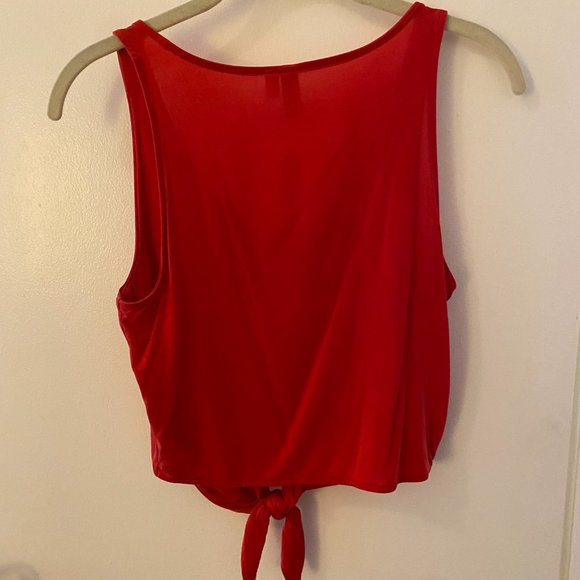 & Other Stories Red Tie Tank - Picture 2 of 3